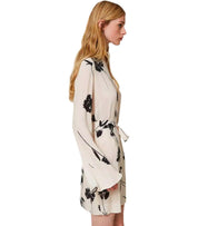 TWINSET CREME JURK MET BLOEMEN
