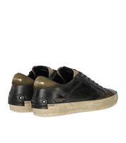 CRIME LONDON DISTRESSED BLACK SNEAKER
