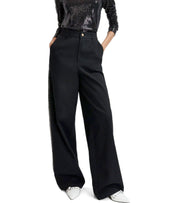 ESSENTIEL ANTWERP GORROR BLACK WIDE LEG PANTS