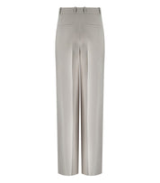 ELISABETTA FRANCHI PEARL GREY WIDE LEG PANTS