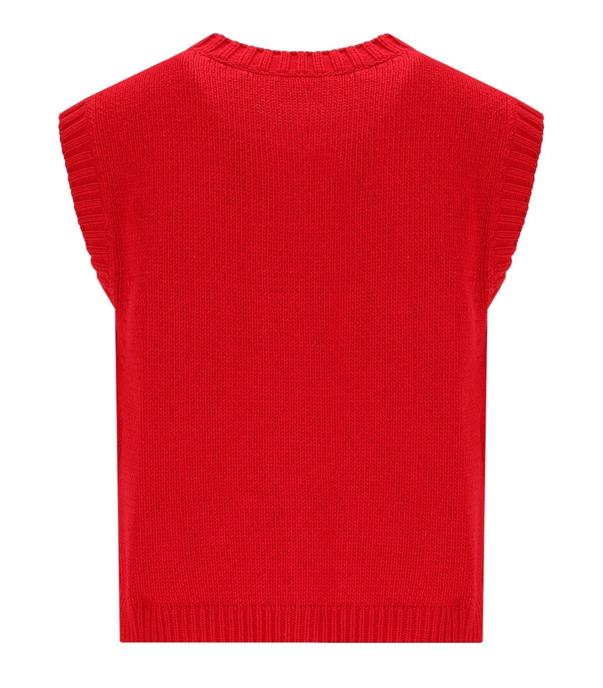 GILET EN MAILLE CAPRARA ROUGE MAX MARA WEEKEND