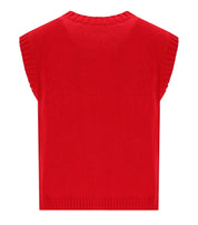 GILET EN MAILLE CAPRARA ROUGE MAX MARA WEEKEND