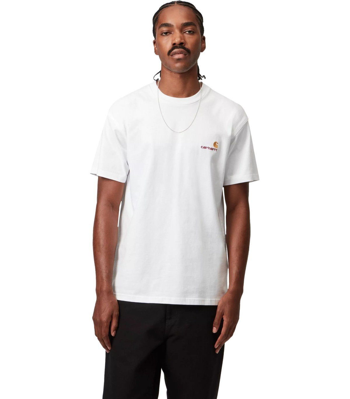 CARHARTT WIP S/S AMERICAN SCRIPT WHITE T-SHIRT