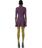 ELISABETTA FRANCHI VIOLETT KLEID MIT KNÖPFEN