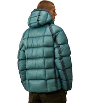 C.P. COMPANY D.D.-SHELL AEGEAN BLUE HOODED DOWN JACKET