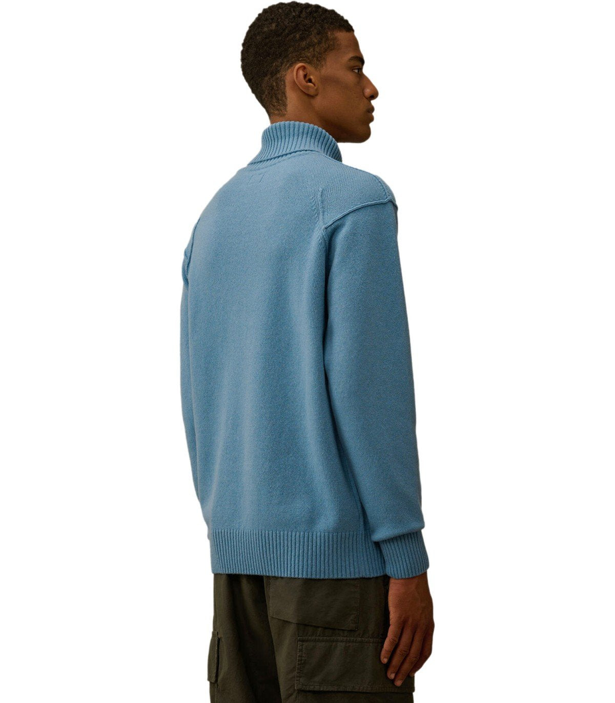 C.P. COMPANY GRS AEGEAN BLUE TURTLENECK SWEATER