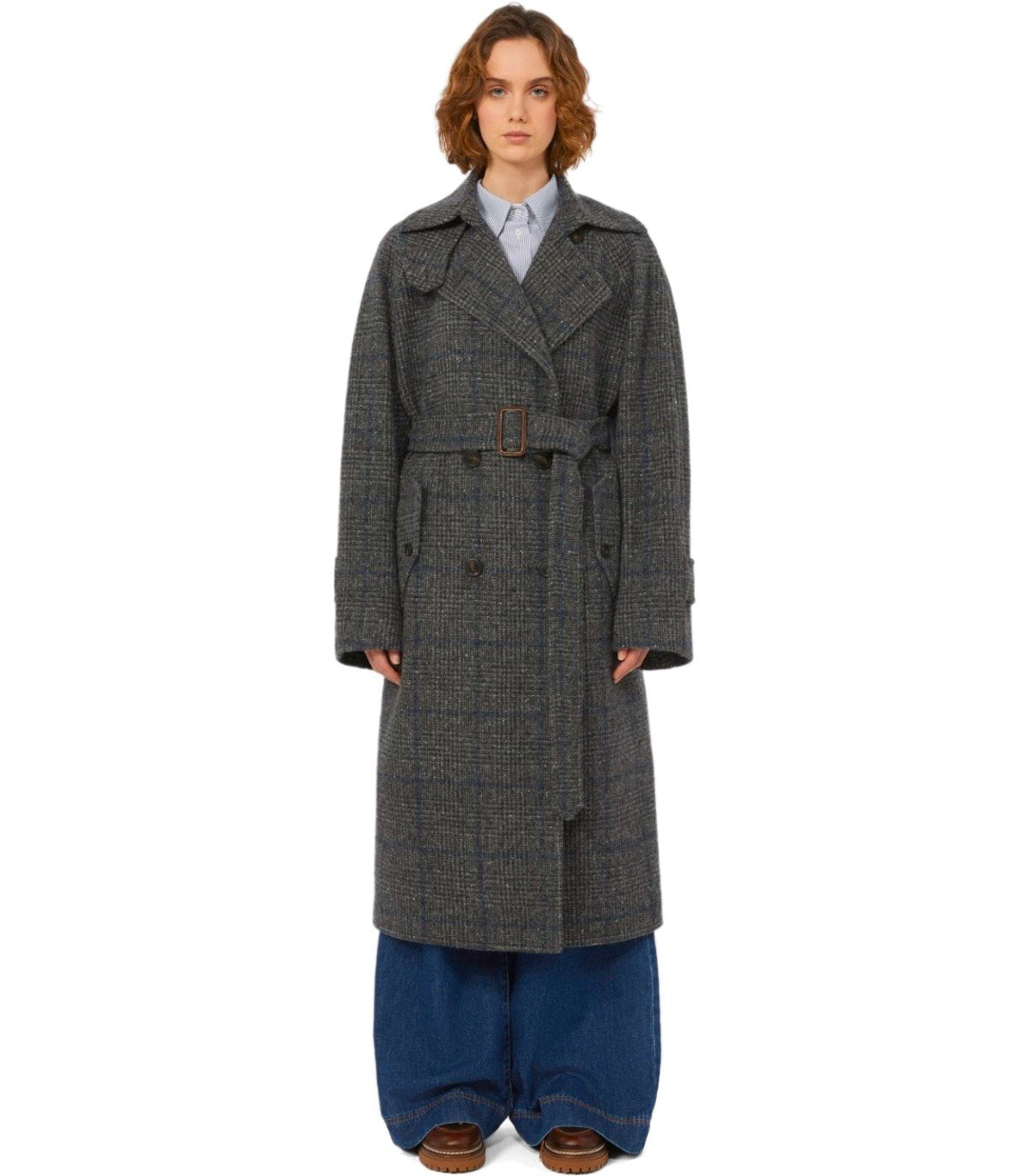 MAX MARA WEEKEND SESTRI GREY BELTED COAT