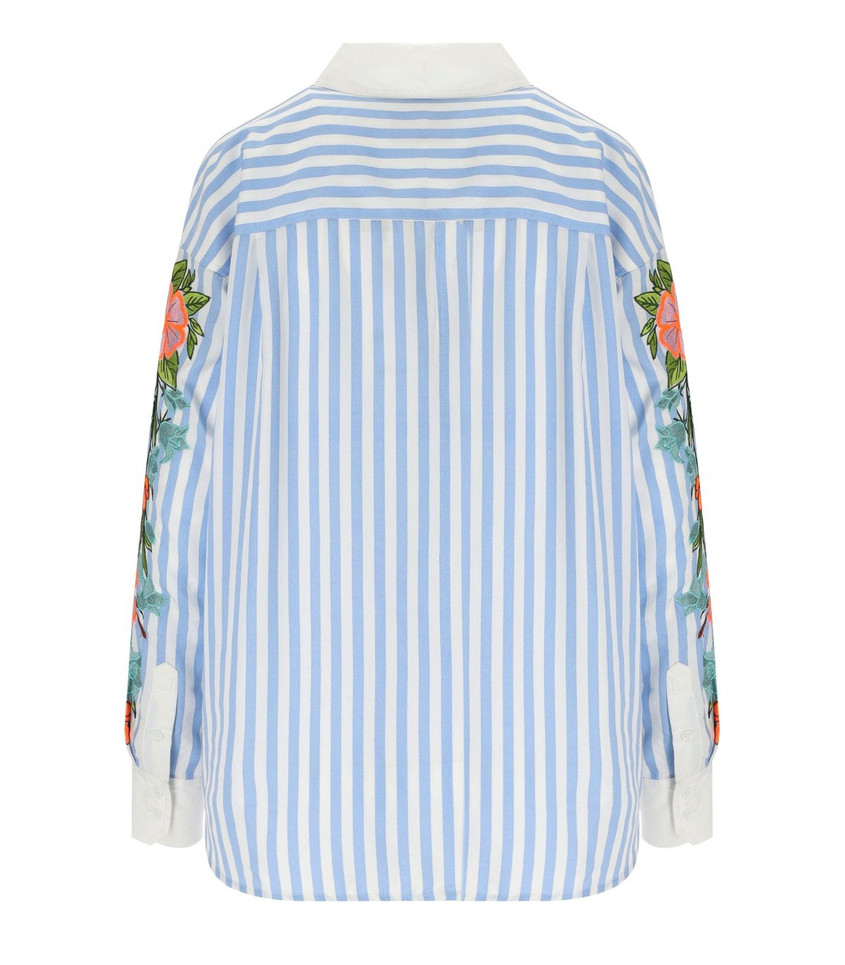ESSENTIEL ANTWERP HOTSWOLDS2 WHITE AND LIGHT BLUE SHIRT