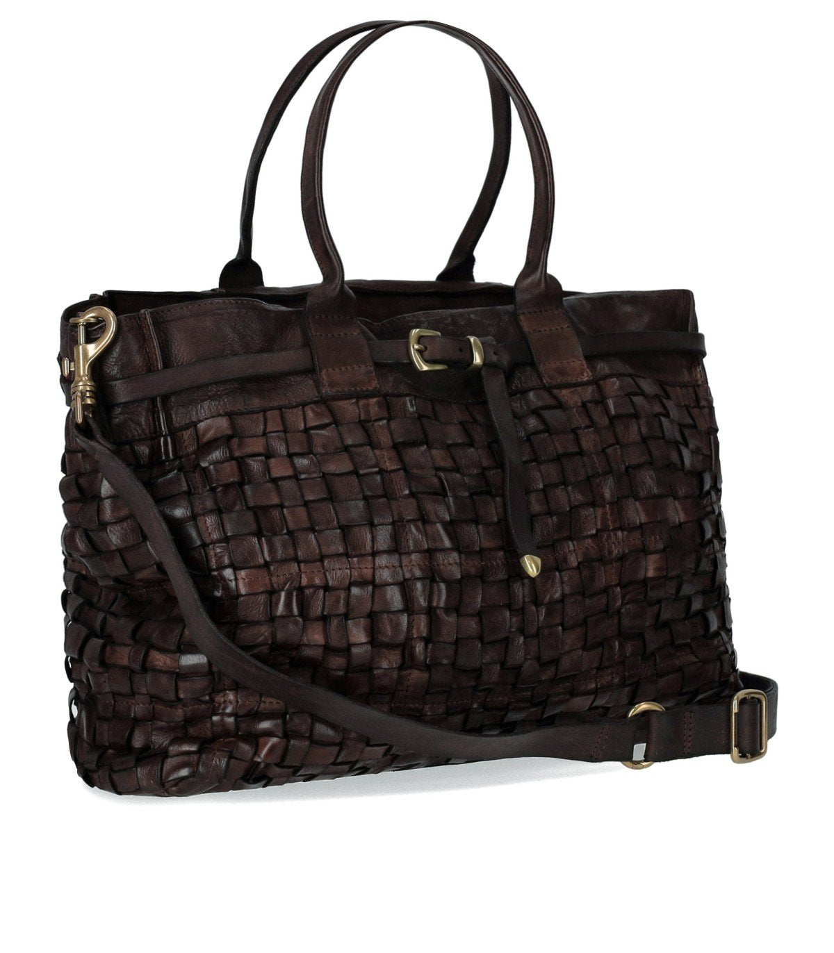 CAMPOMAGGI PENELOPE DARK BROWN SHOPPING BAG