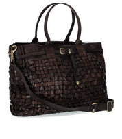 CAMPOMAGGI PENELOPE DARK BROWN SHOPPING BAG