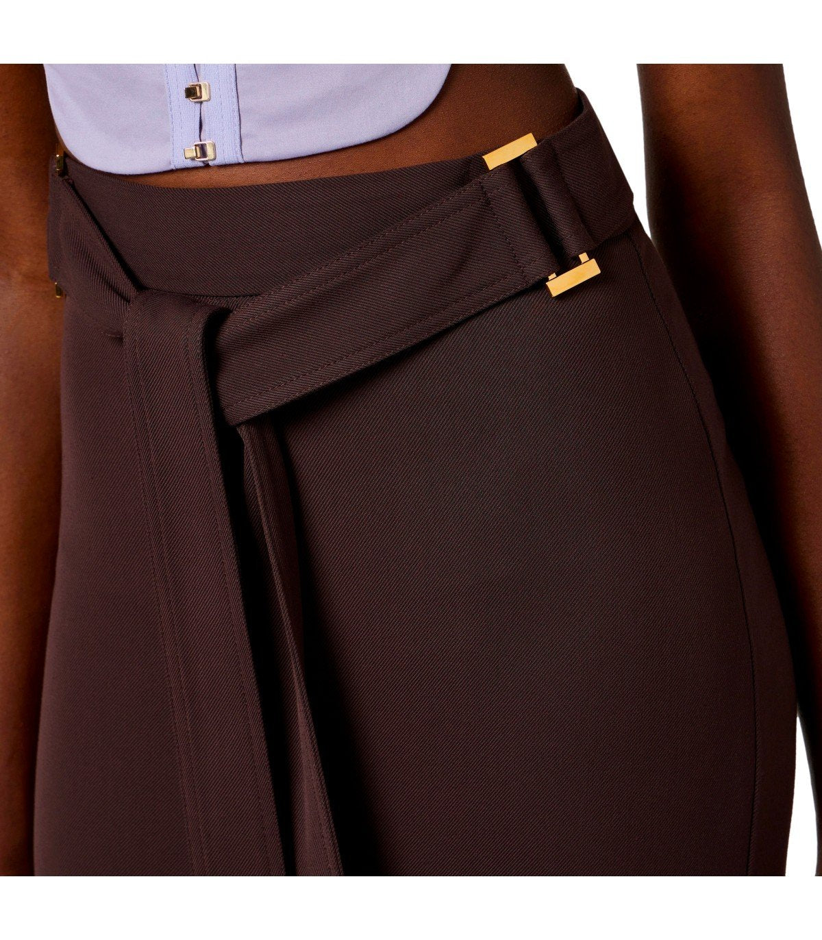 ELISABETTA FRANCHI BRAUNER MIDI-ROCK