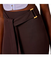 ELISABETTA FRANCHI BRAUNER MIDI-ROCK