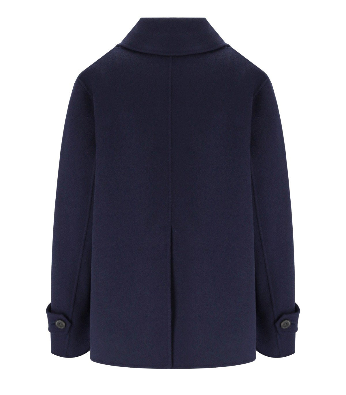 MAX MARA WEEKEND AFONE BLUE DOUBLE-BREASTED CABAN
