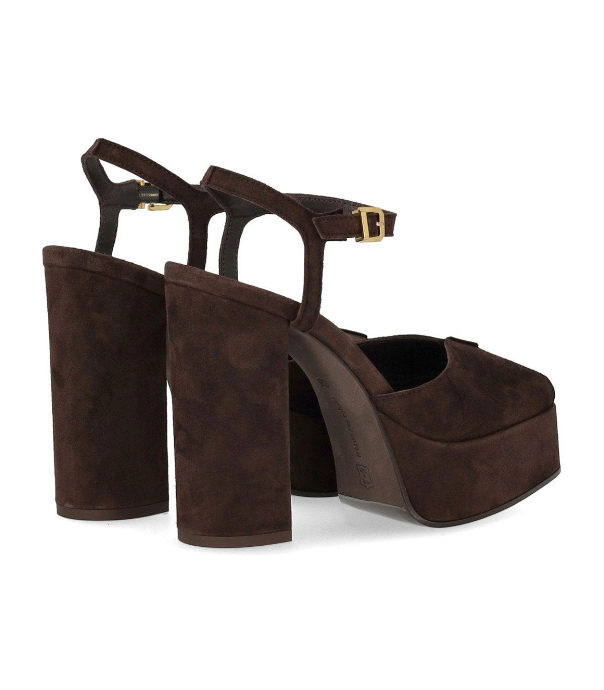 SERGIO LEVANTESI VERA BROWN HEELED SANDAL