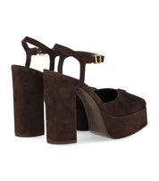 SERGIO LEVANTESI VERA BROWN HEELED SANDAL
