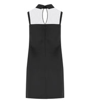ELISABETTA FRANCHI BLACK MINI DRESS WITH RHINESTONES