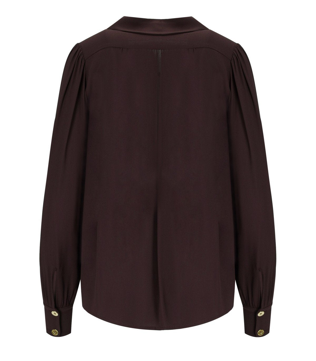 ELISABETTA FRANCHI MERLOT BLUSE MIT JUWEL