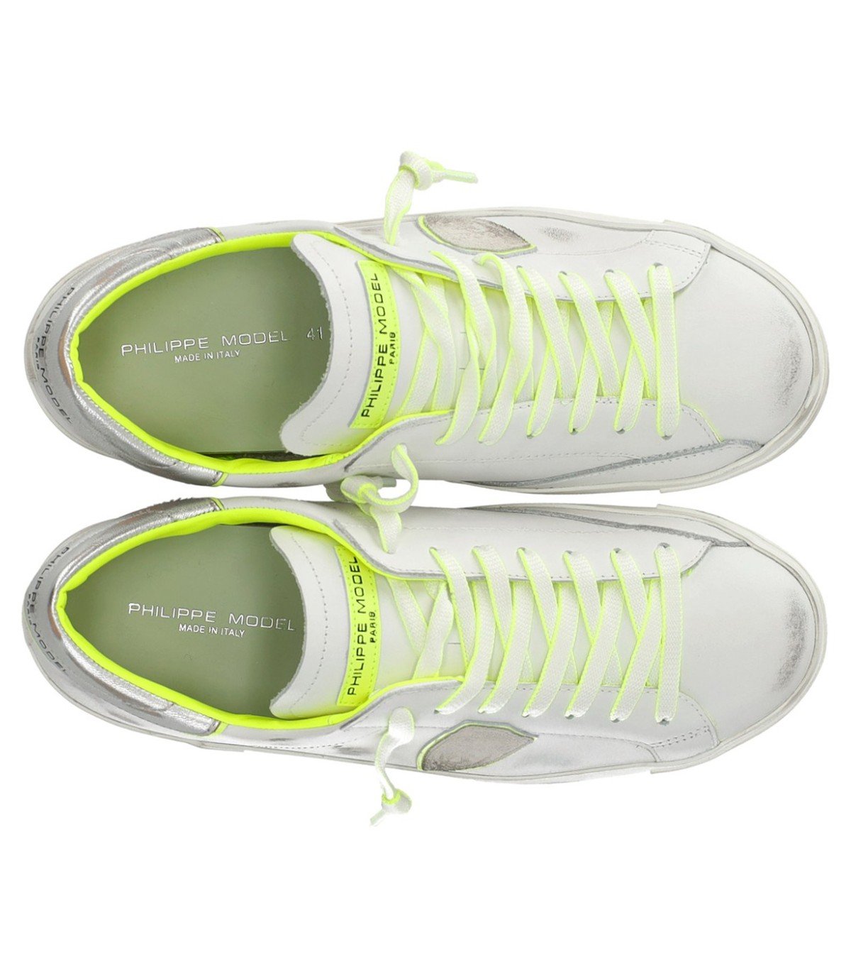 PHILIPPE MODEL PRSX WHITE NEON YELLOW SNEAKER