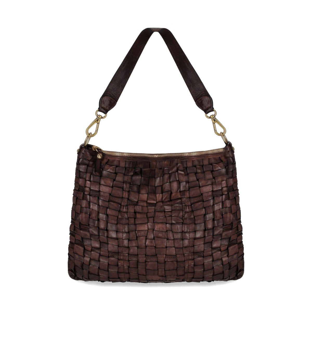 CAMPOMAGGI CARLA L DUNKELBRAUNE SCHULTERTASCHE