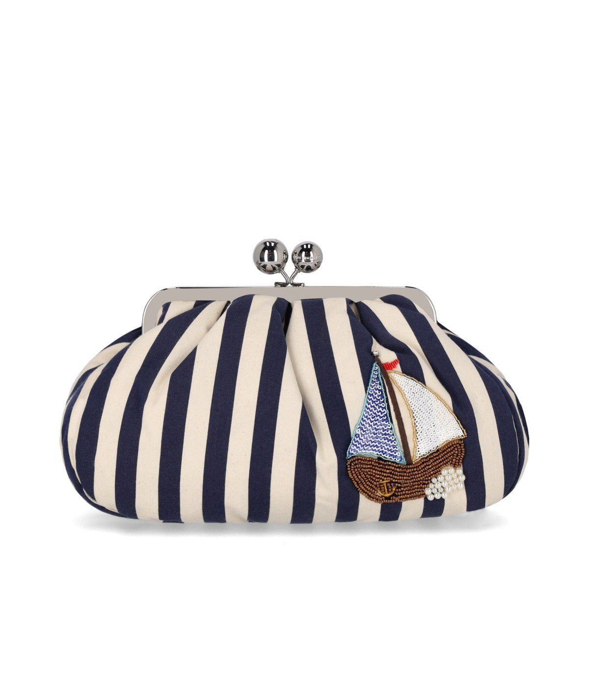 MAX MARA WEEKEND PASTICCINO GERUSIA MEDIUM BLUE CLUTCH