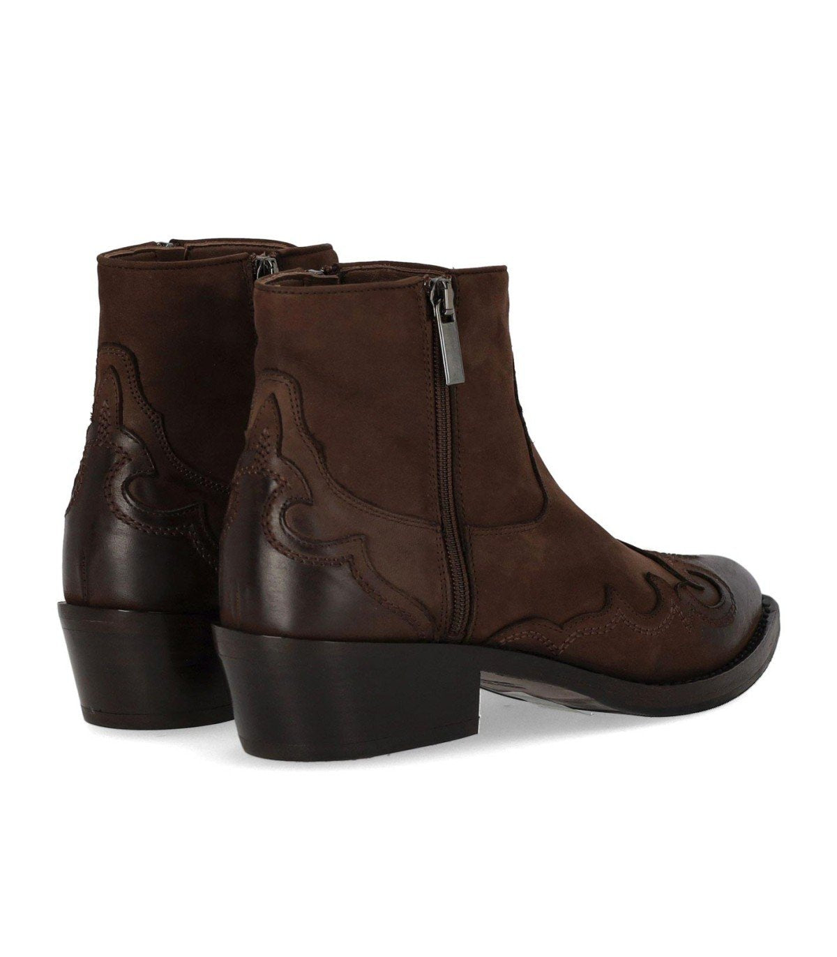 DUCCIO DEL DUCA DARK BROWN TEXAN ANKLE BOOT