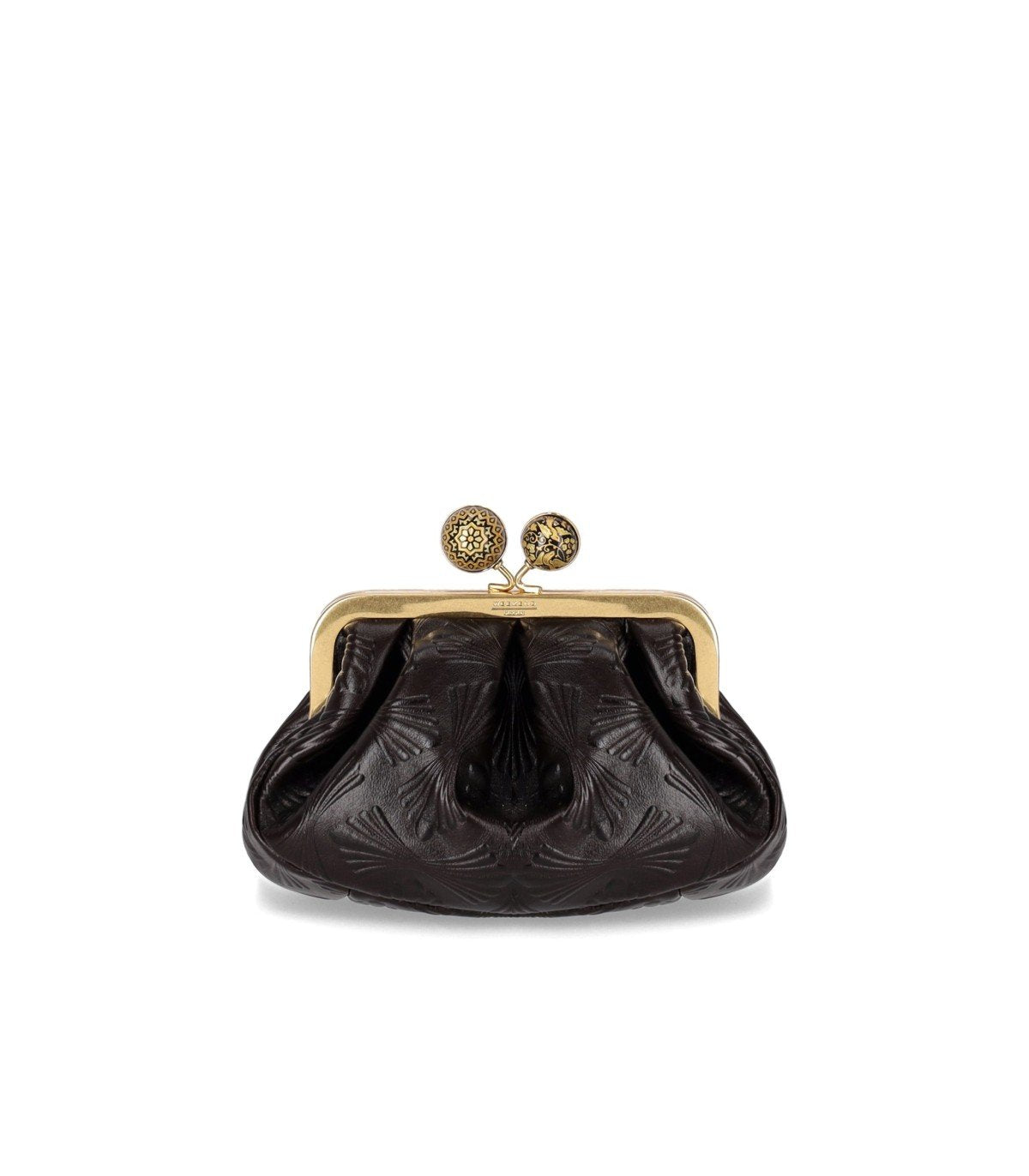 MAX MARA WEEKEND PASTICCINO SPANISH HERITAGE SMALL BRUIN CLUTCH
