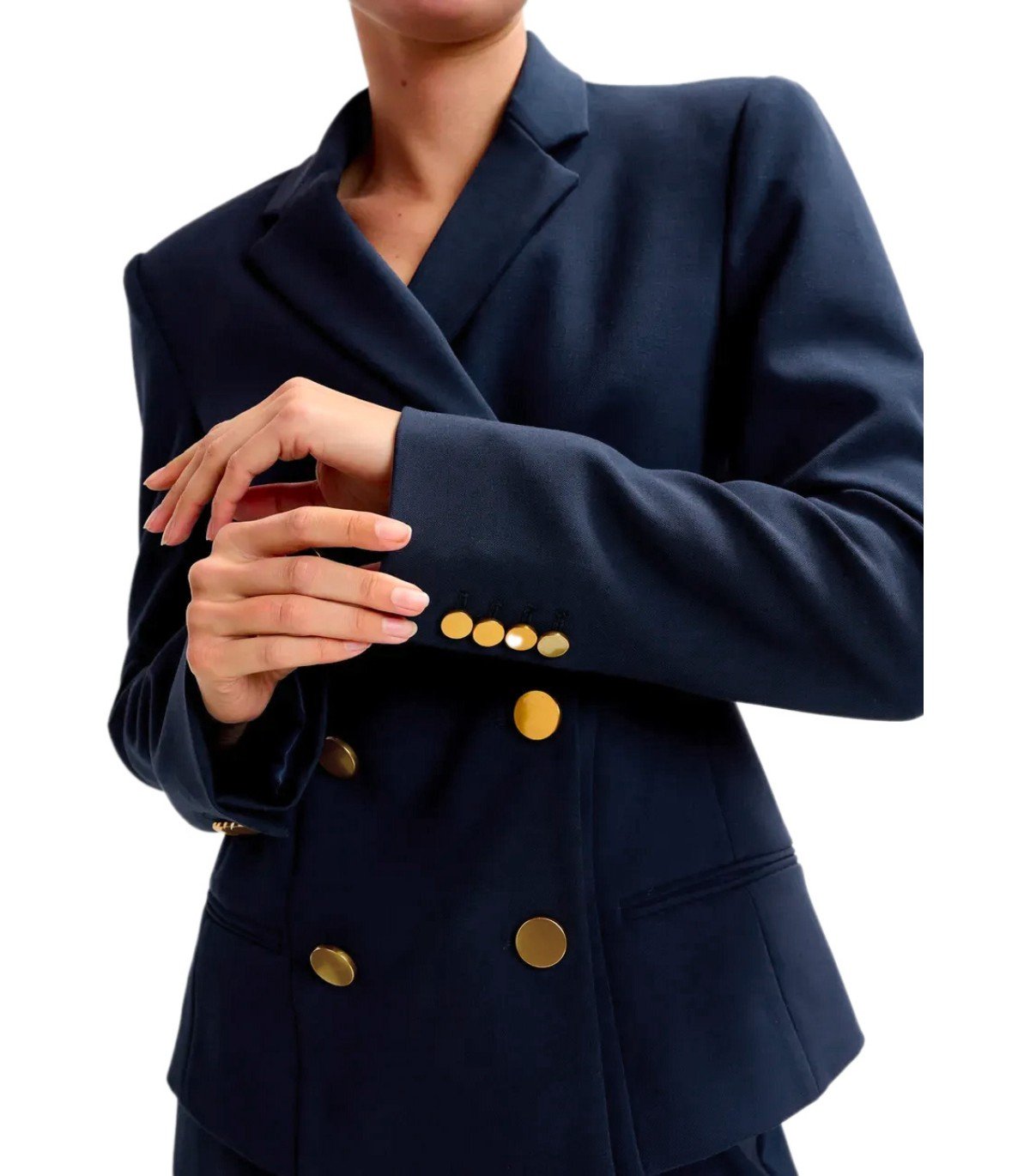CHAQUETA DE DOBLE BOTONADURA AZUL MARINA ESSENTIEL ANTWERP