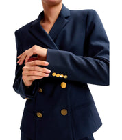 CHAQUETA DE DOBLE BOTONADURA AZUL MARINA ESSENTIEL ANTWERP