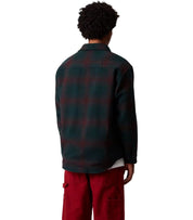 VESTE CHEMISE BRENNAN CHECK BLEU SARCELLE CARHARTT WIP