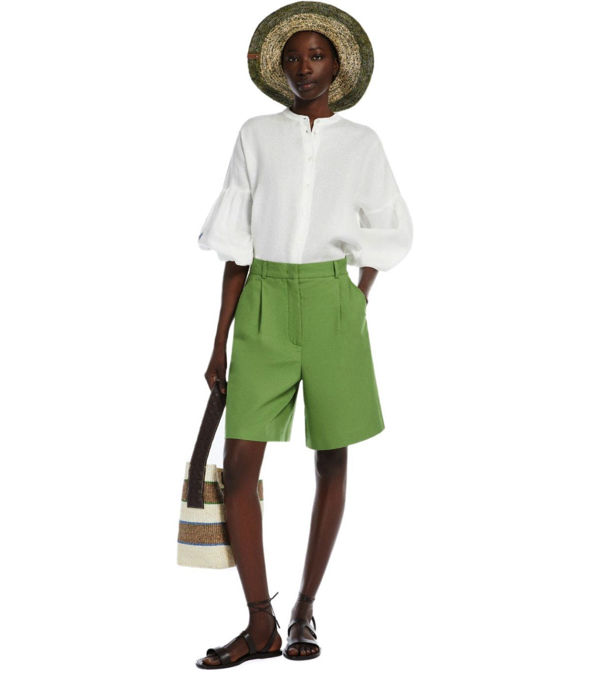 MAX MARA WEEKEND ECUBA GRÜNE BERMUDASHORTS