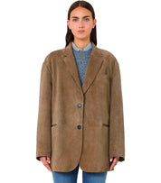 MAX MARA WEEKEND ROLANDA BEIGE SINGLE-BREASTED BLAZER
