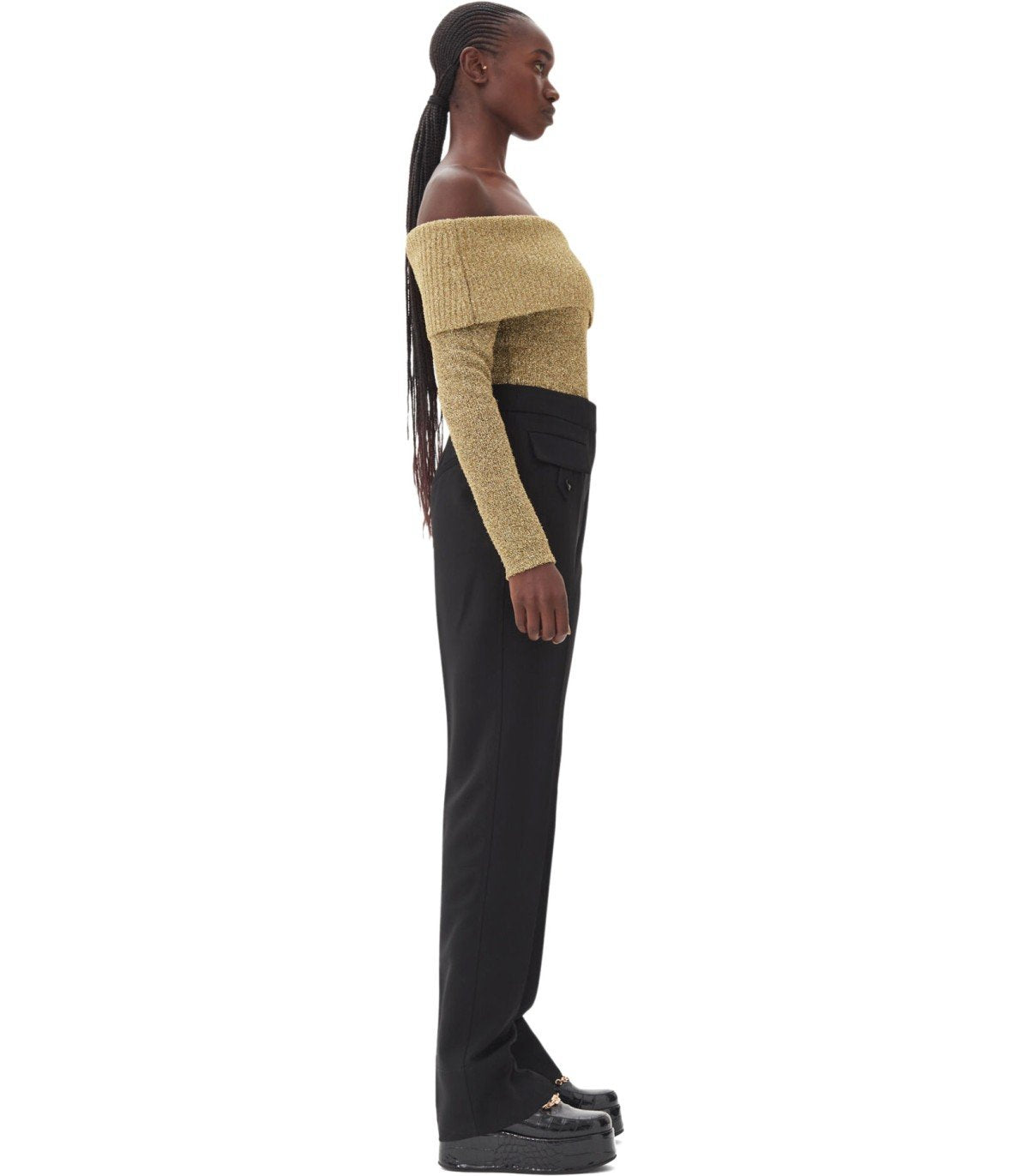 GANNI SCHWARZE HOSE MIT TASCHEN