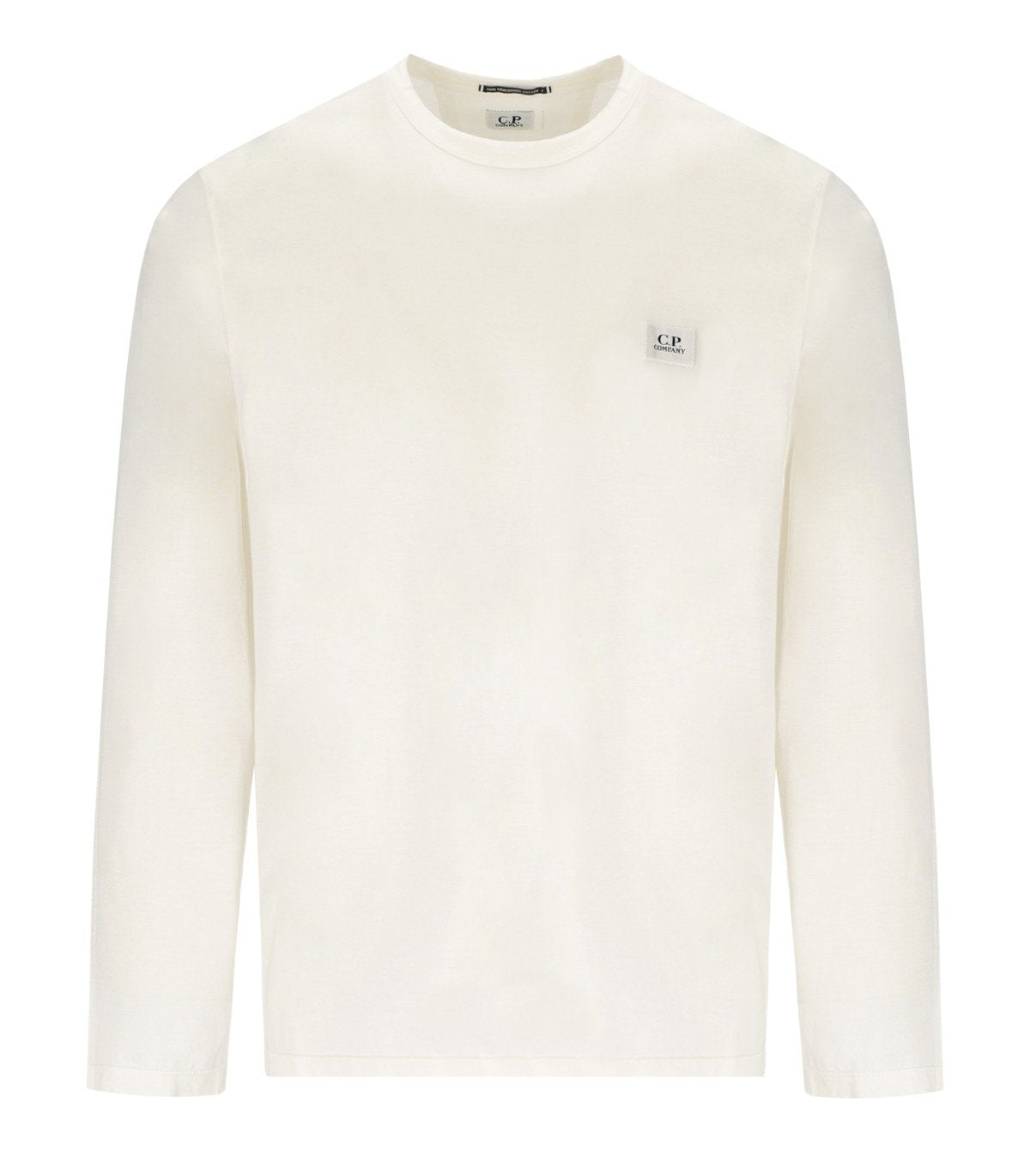 C.P. COMPANY GAUZE WHITE LONG SLEEVED T-SHIRT