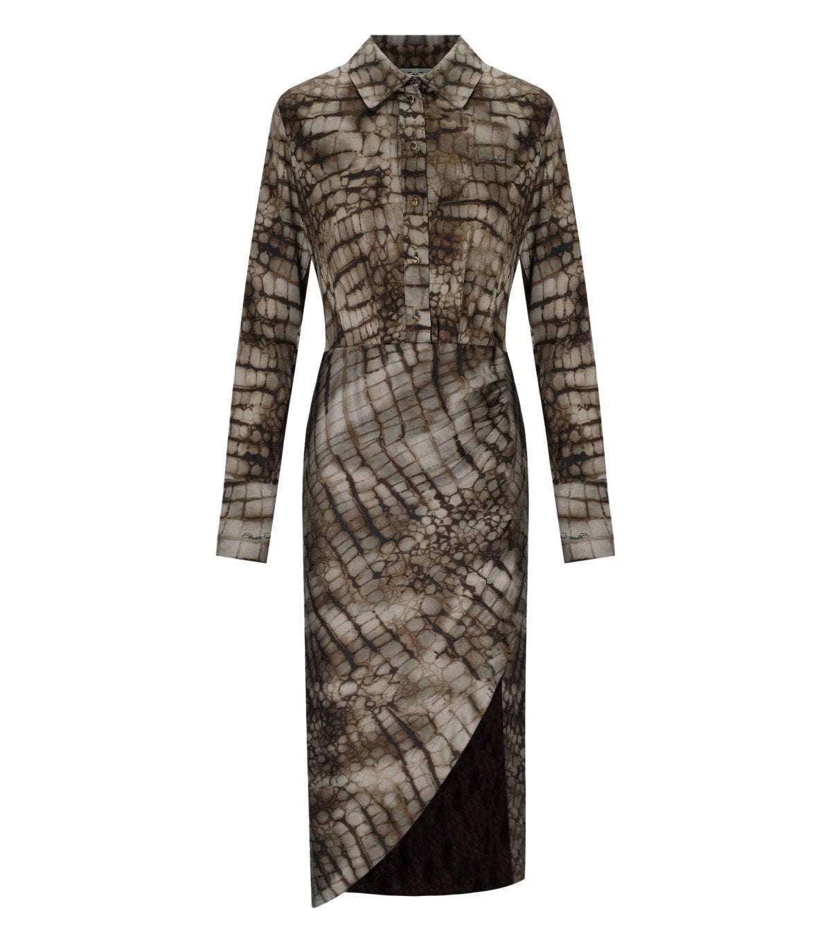ROBE IMPRIMÉ ALLIGATOR MARRONE ELISABETTA FRANCHI
