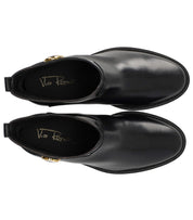 VIA ROMA 15 SANTA MONICA BLACK ANKLE BOOT WITH BUTTONS