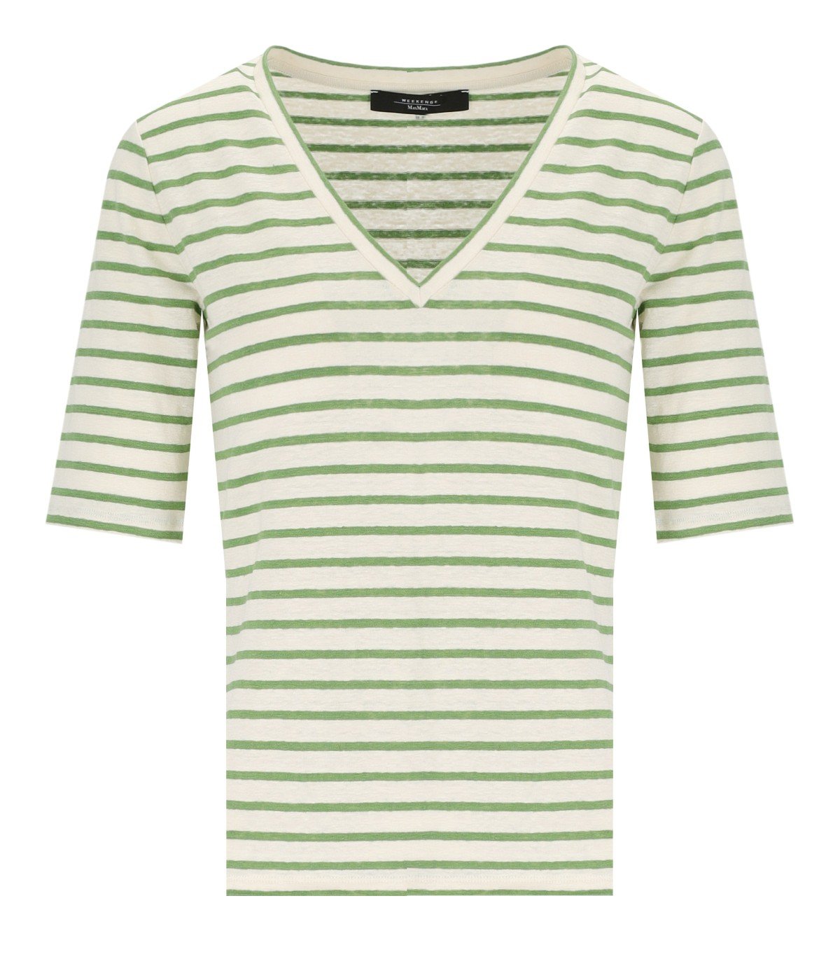 MAX MARA WEEKEND OPZIONE GREEN STRIPED T-SHIRT