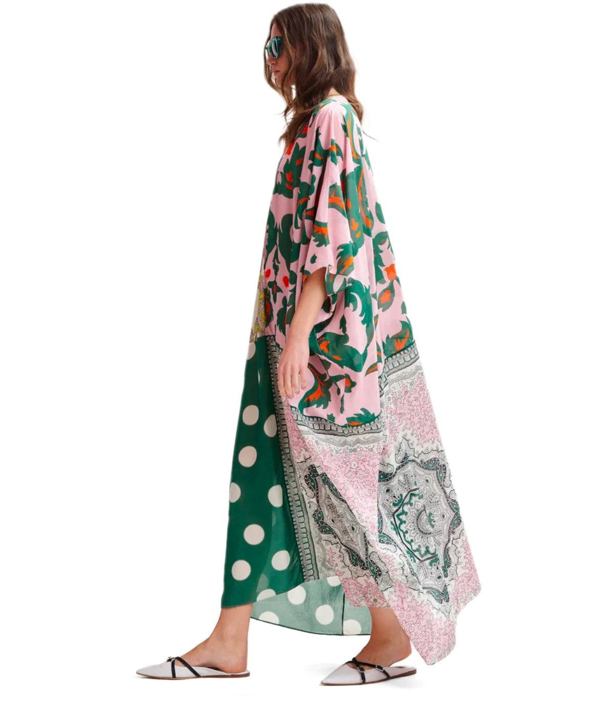 ESSENTIEL ANTWERP HANSAS MULTICOLORED KAFTAN DRESS