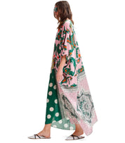 ESSENTIEL ANTWERP HANSAS MULTICOLORED KAFTAN DRESS