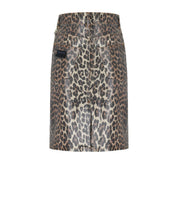 GONNA IN DENIM ANIMALIER GANNI