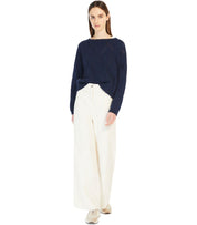 MAX MARA WEEKEND ABBOZZI BLAUER RUNDHALSPULLOVER