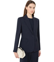 MAX MAR WEEKEND LAMINE BLAUWE JAS