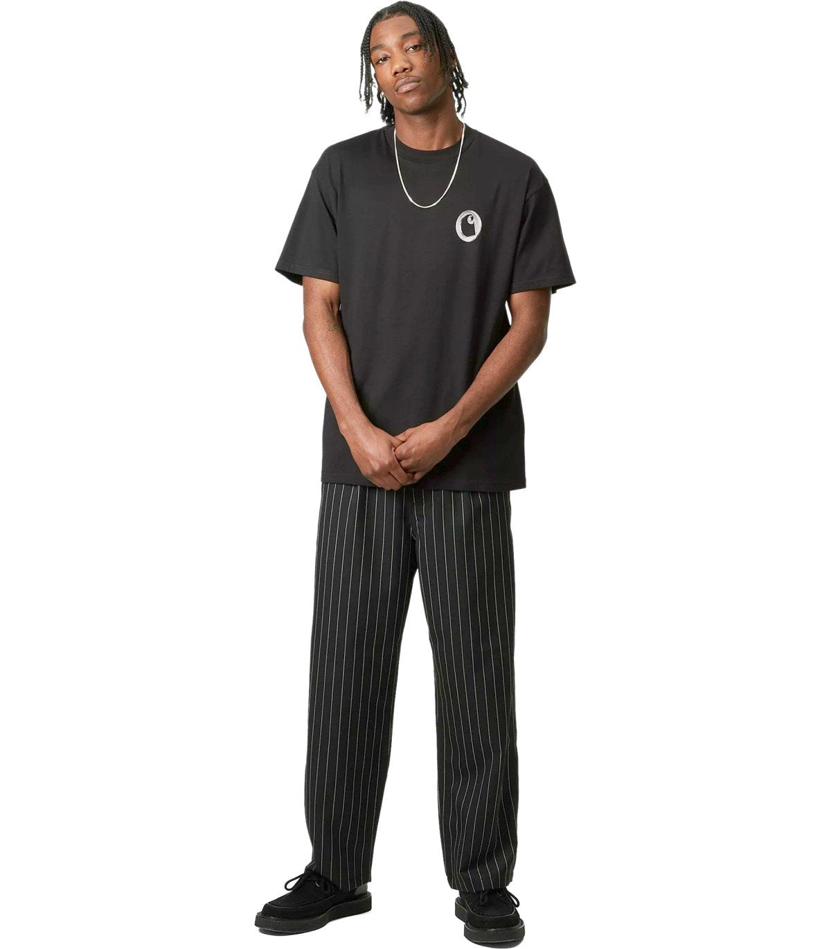 CARHARTT WIP S/S LINKED CHARMS BLACK T-SHIRT