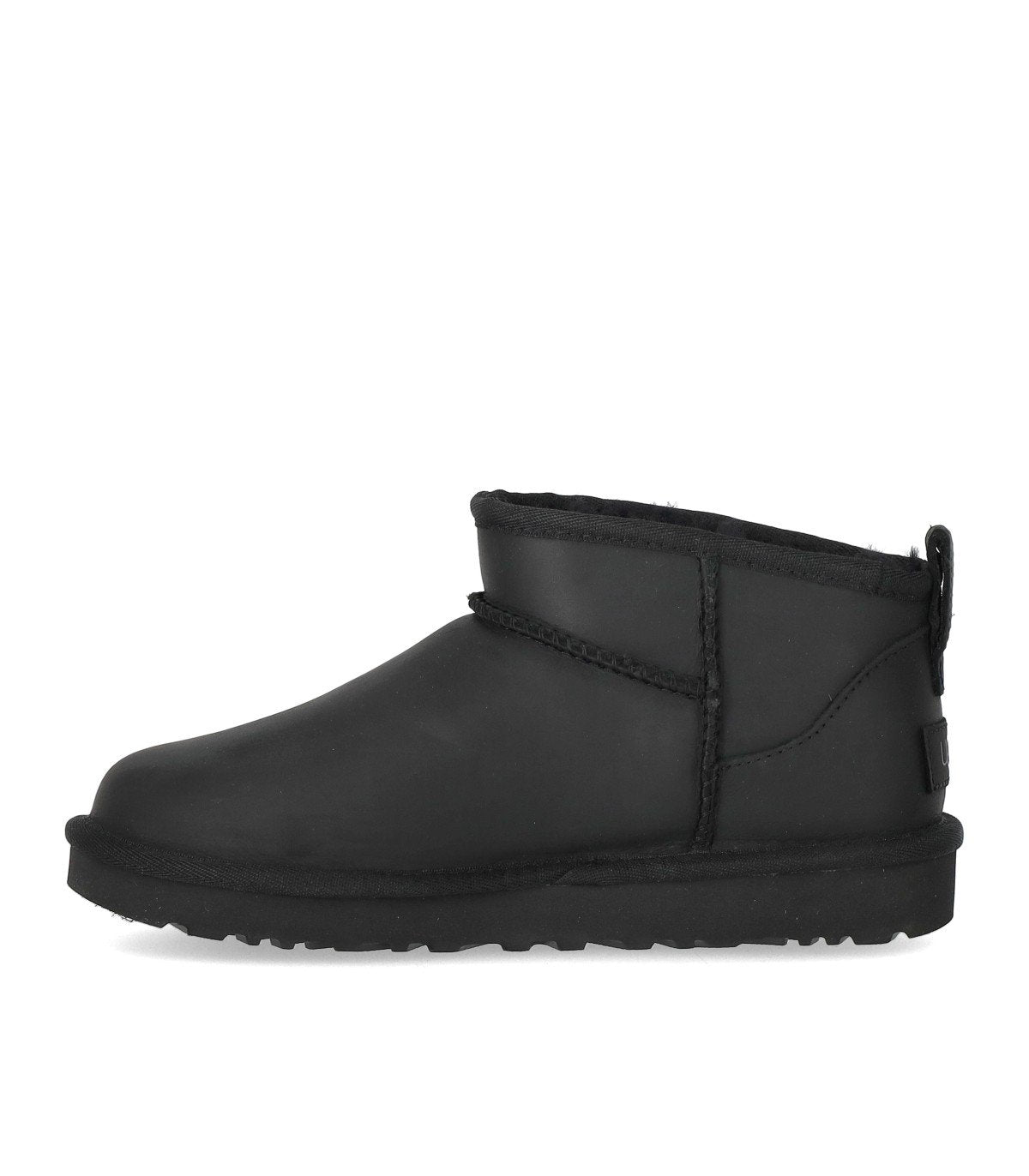 STIVALE CLASSIC ULTRA MINI LEATHER NERO UGG
