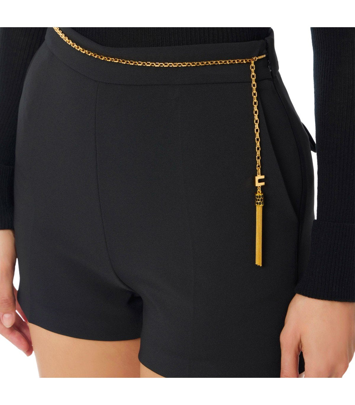 ELISABETTA FRANCHI BLACK SHORTS