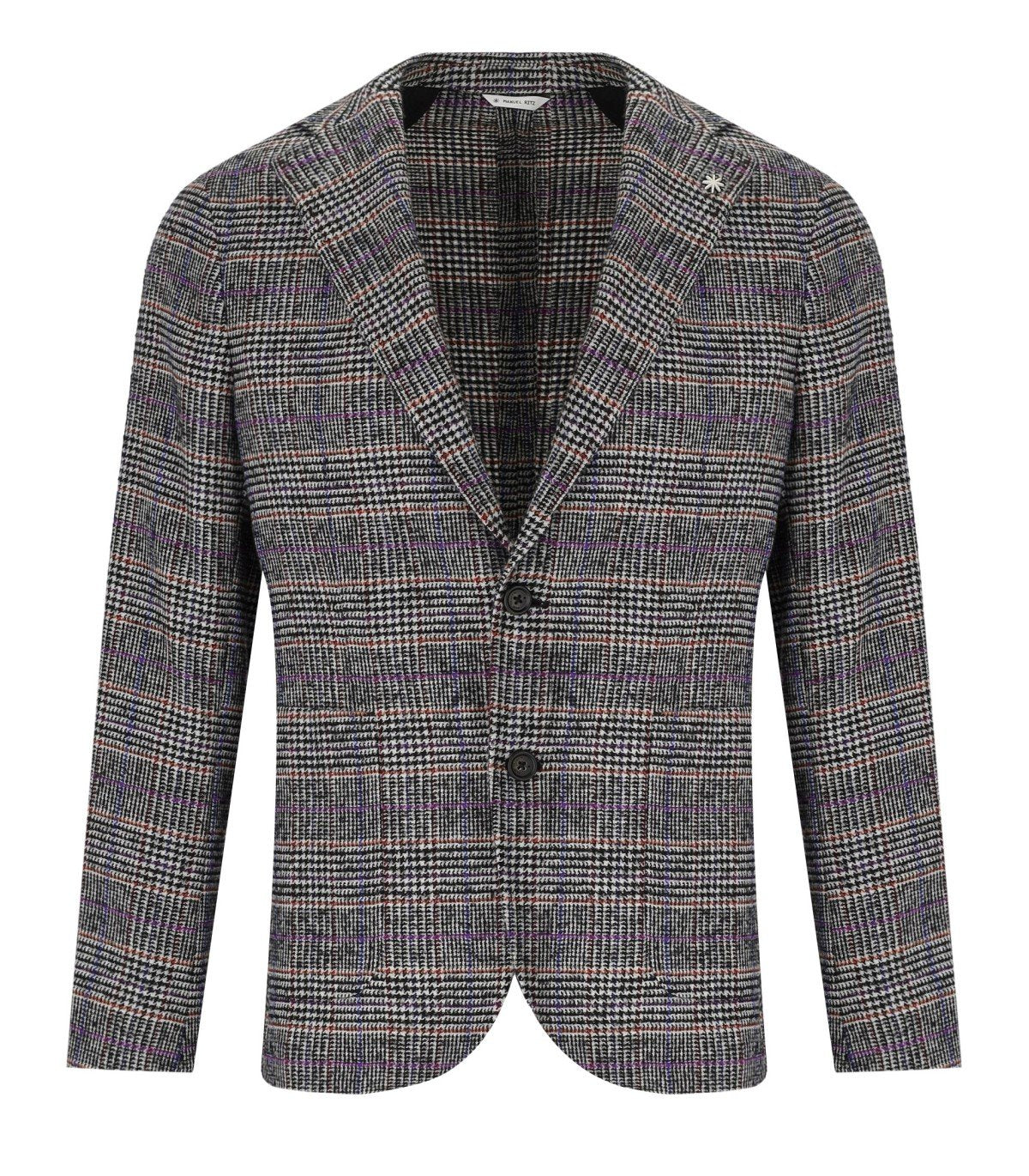 MANUEL RITZ GREY PRINCE OF WALES SINGLE BREASTED JACKET