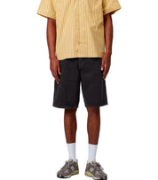 CARHARTT WIP SINGLE KNEE BLACK BERMUDA SHORTS
