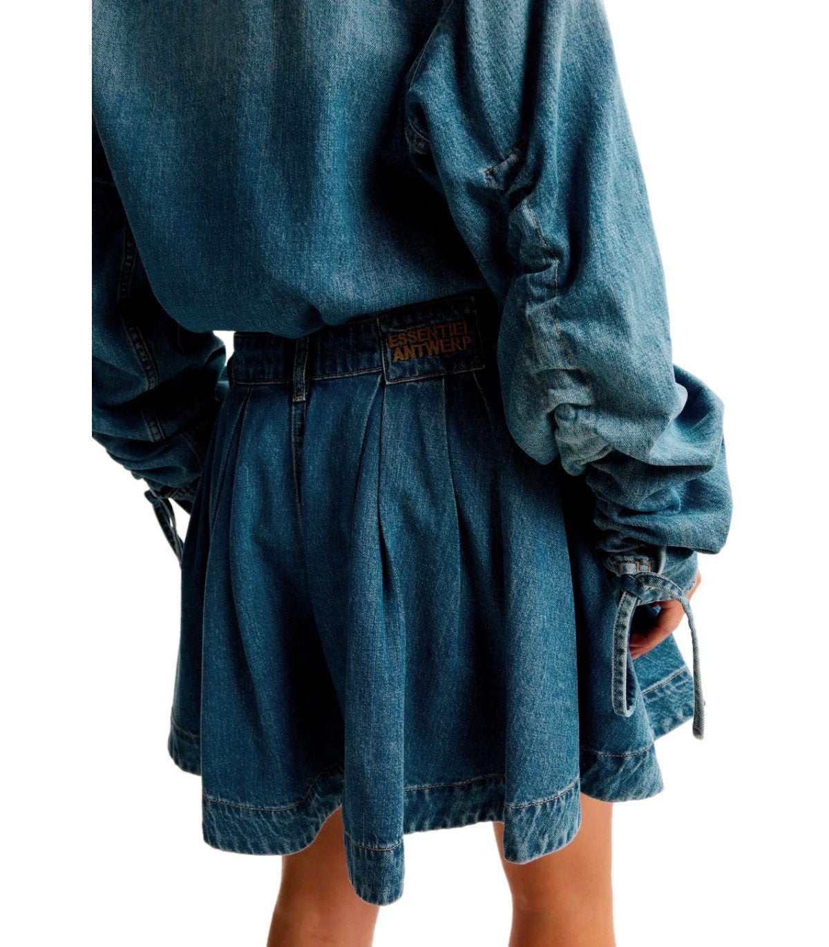 ESSENTIEL ANTWERP JOSS BLUE DENIM SHORTS