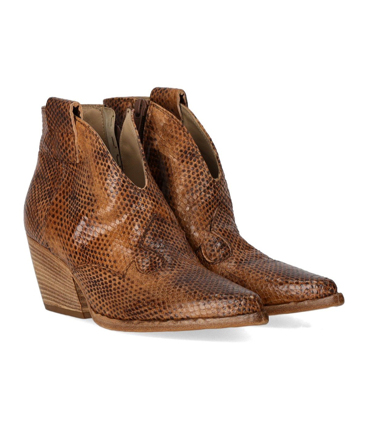 ELENA IACHI TOBACCO TEXAN ANKLE BOOT
