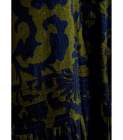 ESSENTIEL ANTWERP JEA GREEN AND BLUE SHIRT DRESS