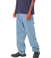 CARHARTT WIP SINGLE KNEE BLUE STONE BLEACHED JEANS